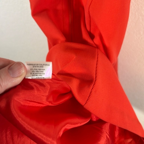 Trina Turk Coral Bishop Dress Full Zip Front Fit Flare Style Revolve Size 2 - Picture 4 of 8